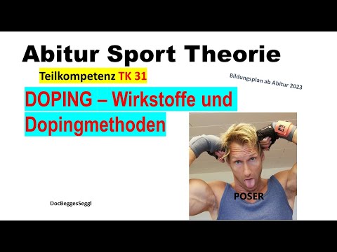 ABITUR SPORT THEORIE 2024 TK 31: DOPING Wirkstoffe und Dopingmethoden - WADA, EPO, Anabolika, BlutDP