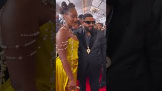 Dj Khaled met Tems at Billboard #grammys2023 red Carpet Spot  #shorts #grammy #djkhaled #tems