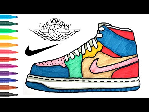 Easy Drawing Nike Air Jordan Shoes I Kolay Nike Air Jordan Çizimi I Spor Ayakkabı Nasıl Çizilir?