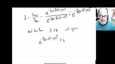 Mathematical Statistics, Lecture 21, part 3: Introduction to using likelihood ratio tests
