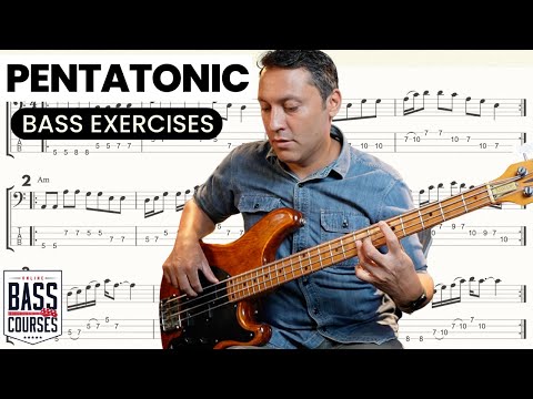 3 Challenging PENTATONIC Bass Guitar Exercises