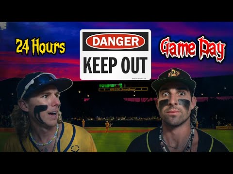 OVERNIGHT 24 HOUR CHALLENGE in HAUNTED BASEBALL STADIUM!!!