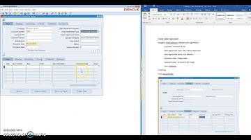 Oracle Ebusiness: Creating a Sales Agreement