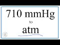 Converting Millimeters of Mercury