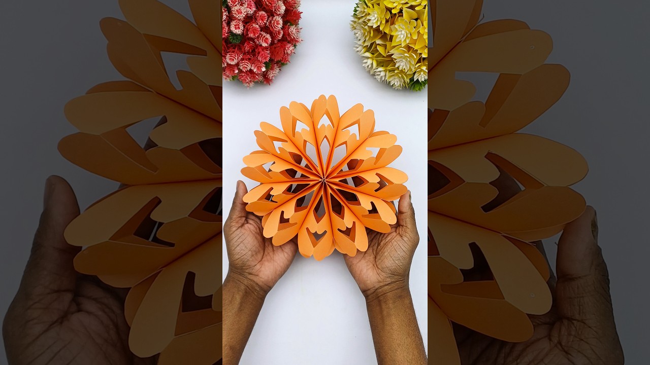 DIY 3D Paper Snowflake for Home Decor | Step-by-Step Winter Craft ❄️