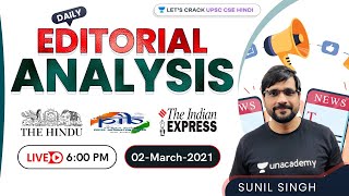 Today's Current Affairs & Editorial Analysis | 2nd March 2021 | The Hindu/Indian Express/PIB | 2021