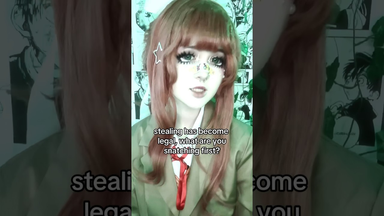 im stealing figurines #ddlc #animecosplayer #cosplay #monikaddlc #cosplayer