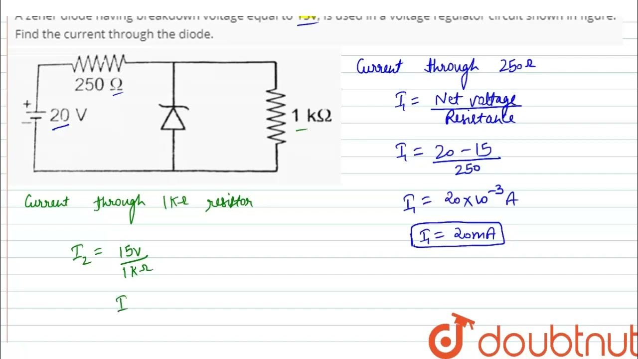 A zener diode having breakdown voltage equal to 15V, is used in a