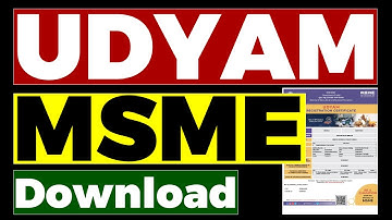 Udyam / MSME Certificate | Udyam Forgot | Download Udyam Without Number |  UAM |