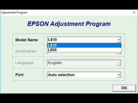 Epson L850 RESET Adjustment Program resetter | FunnyDog.TV