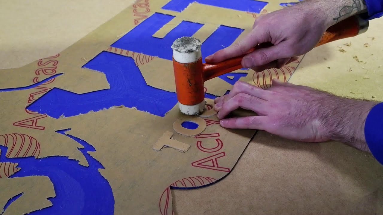 CNC Acrylic Inlay Sign on the YetiTool SmartBench - YouTube