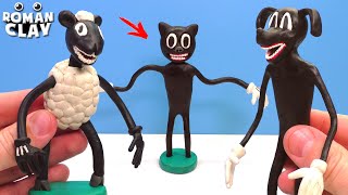 New Cartoon Cat, New Cartoon Dog JERRY and Cartoon Sheep with Clay | Trevor Henderson Creature