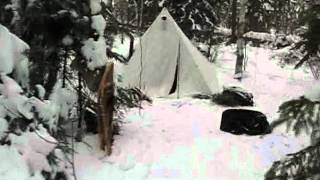 Breakfast and morning routine, 4-day solo mid winter trip 2012