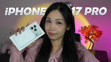 ASMR Unboxing iPhone 17 Pro  Silver + Pink case and Stickers 🩷 It’s my new phone 😭✨