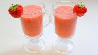 Как приготовить КЛУБНИЧНЫЙ СМУЗИ / Smoothie