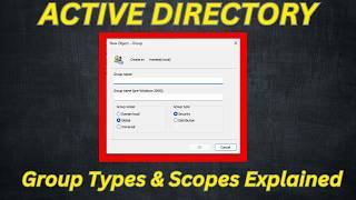 Active Directory Group Types & Scopes Explained (Global, Domain Local, Universal)