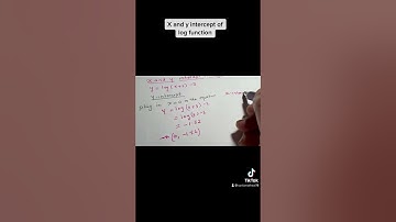 X and Y intercept of log functions