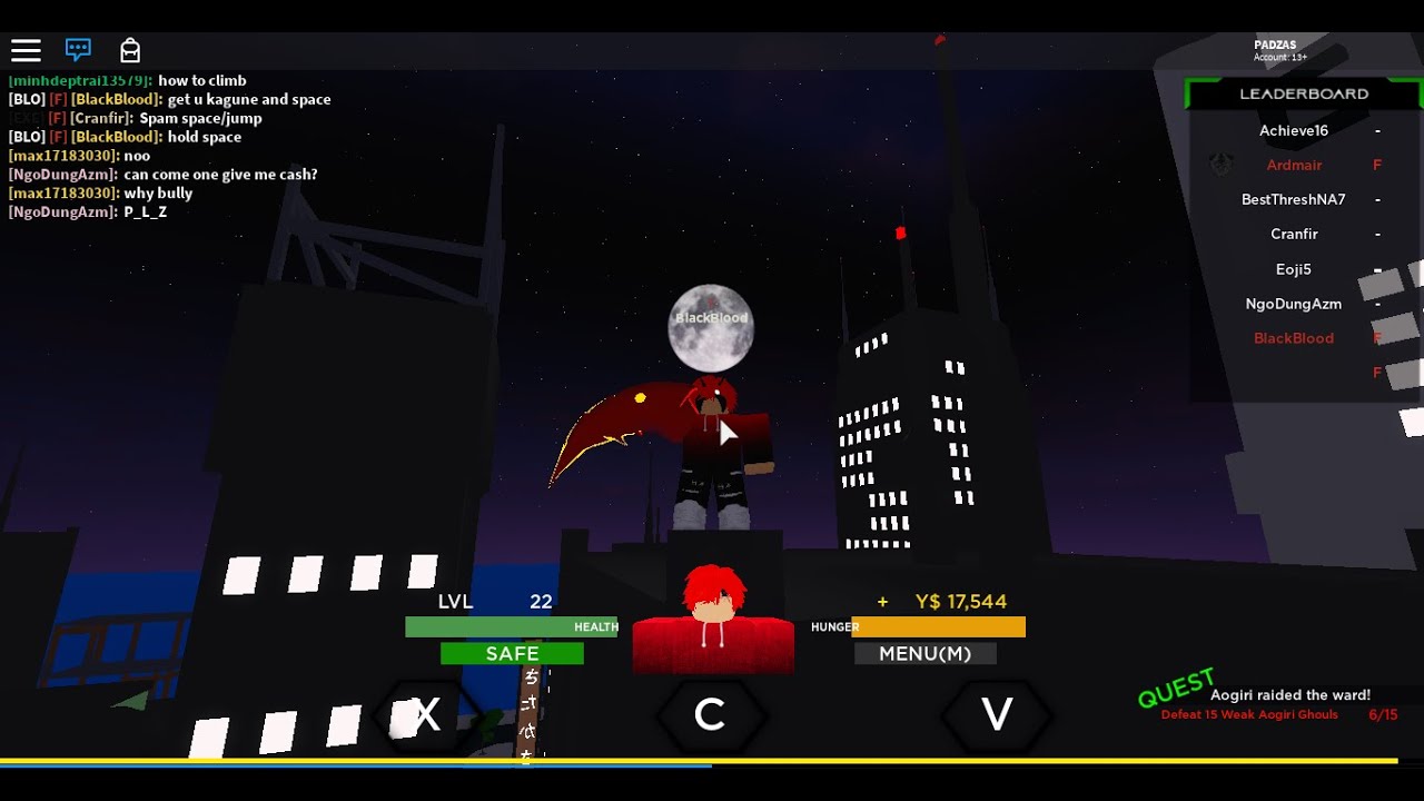 roblox ghoul bloody nights wiki