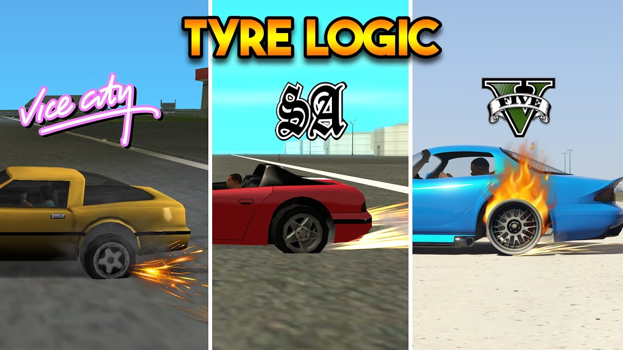 GTA : WHAT WILL HAPPEN TO TYRE IN EVERY GTA GAME !