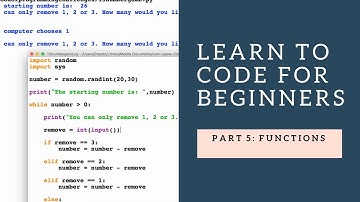 Learn to Code for Beginners 5: Functions