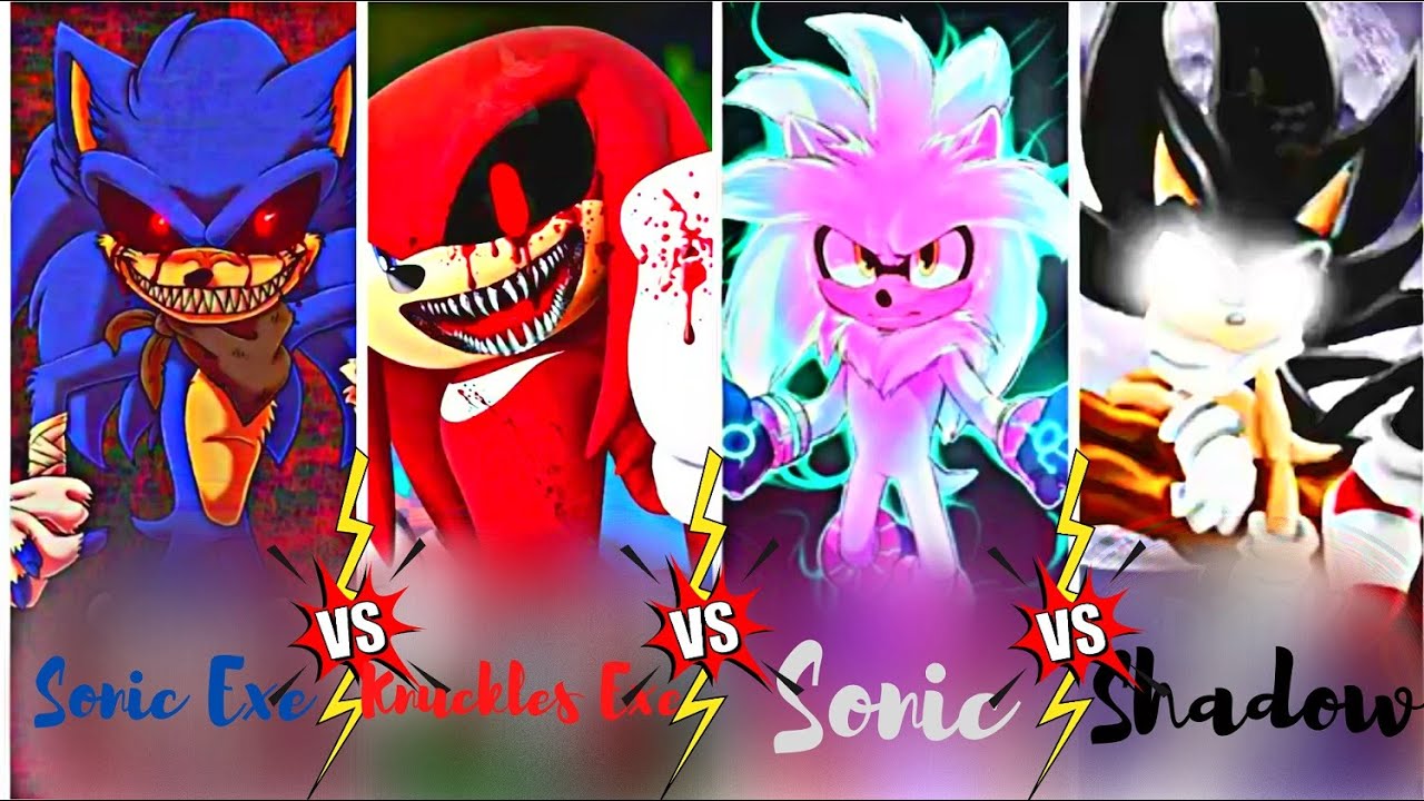 Sonic Exe VS Knuckles Exe VS Silver VS Dark Sonic / Top Music Games ...