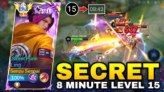 LING FASTHAND SECRET PATTERN ROTATION LING 8 MINUTE LEVEL 15 - Top Global Ling Mobile Legends