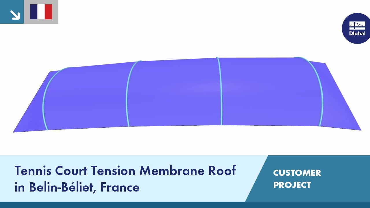 [FR] CP 001171 | Tennis Court Tension Membrane Roof in Belin-Béliet, France