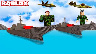 Güçlü Bir Savaş Gemisi Yap ve Ortayı Ele Geçir!! - Panda ile Roblox NAVAL WARFARE TYCOON screenshot 2