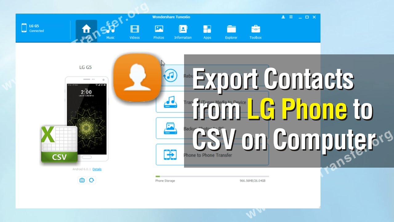Contacts To Computer How To Transfer Contacts From LG To Computer