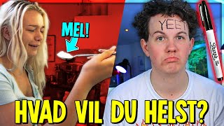 HVAD VIL DU HELST!? (Slik på toiletbræt VS. Spis mel) - med min Kæreste