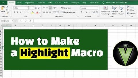 〽️ How to Record a Macro in Excel | Create a Highlight Shortcut
