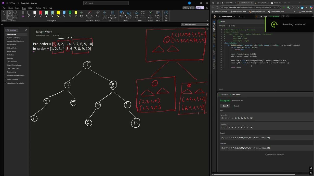 LeetCode | Construct Binary Tree from Pre-order and In-order Traversal ...