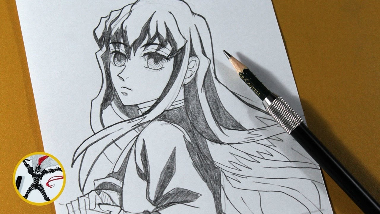 How to Draw Muichiro Tokito Step by Step – Easy Demon Slayer Anime ...