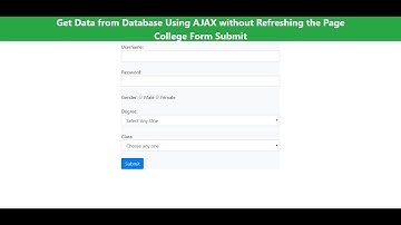 AJAX tutorial in Hindi Part 5: Get data from a database without refreshing the page using AJAX Hindi