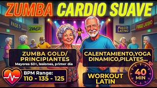 ZUMBA FIESTA GOLD: DANCE CARDIO SUAVE (40 Min) 🔥110 - 135 BPM Progressive Burn ❄️ COOL DOWN 💃🔥