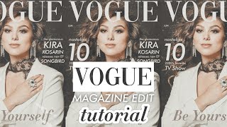 VOGUE MAGAZINE COVER EDIT TUTORIAL [with phonto only] screenshot 1