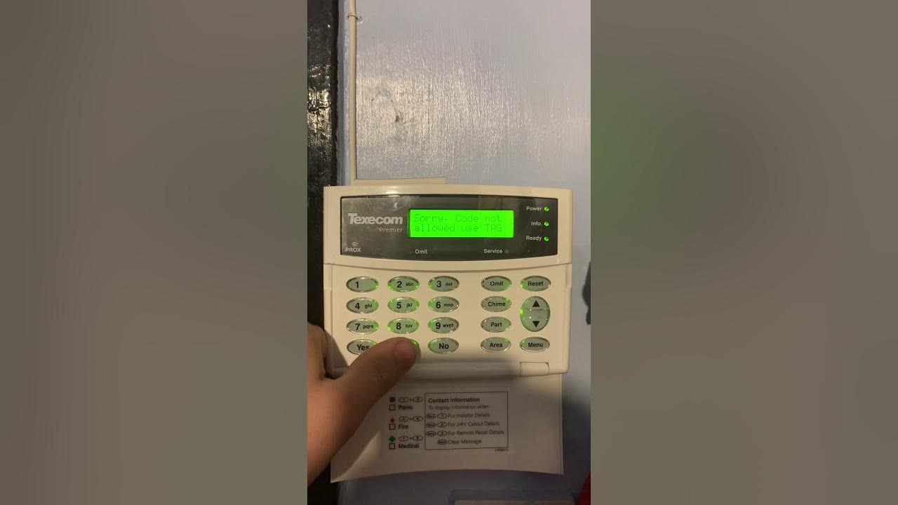 Premier not allowing Code disarm! YouTube