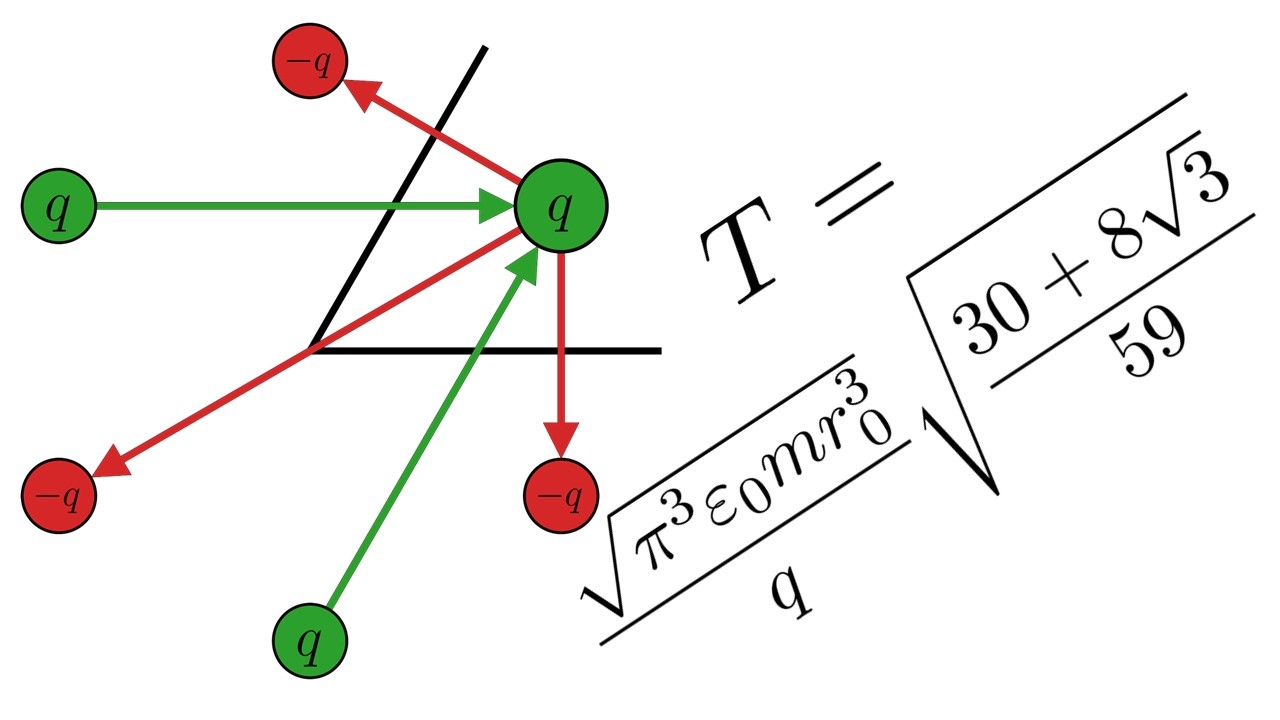 Motion of a charged particle between angled conducting plates