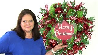 How to Deco Mesh Christmas Wreath - Preview July Wreath Making of the Month Club