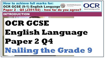 Achieving Full Marks for Q4, Paper 2   OCR GCSE English Language