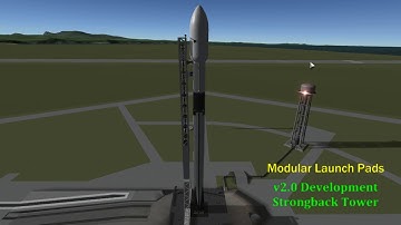 Modular Launch Pads v2 Dev Demo: Strongback Tower Clamp and 2-Step Retraction
