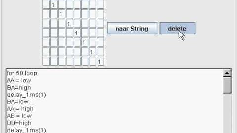 64 LED matrix op PIC 16f877 A