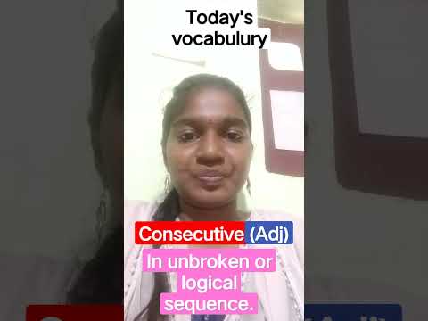 consecutive meaning #consecutive