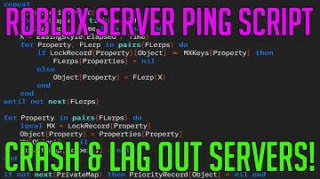 ROBLOX SERVER PING SCRIPT (CRASH/LAG SERVERS)