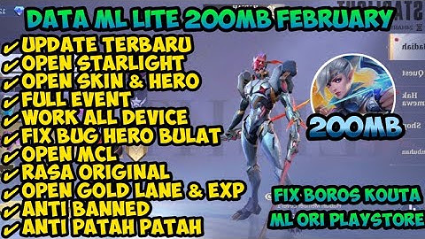 Data ML Lite Full Event 200Mb Terbaru Patch S27 | Ml Lite | Cara Mengatasi Lag & Patah Patah