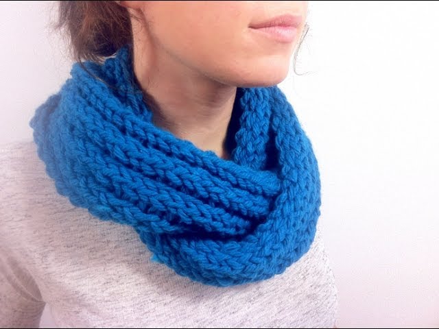 Loom Knit Criss Cross Stitch Scarf