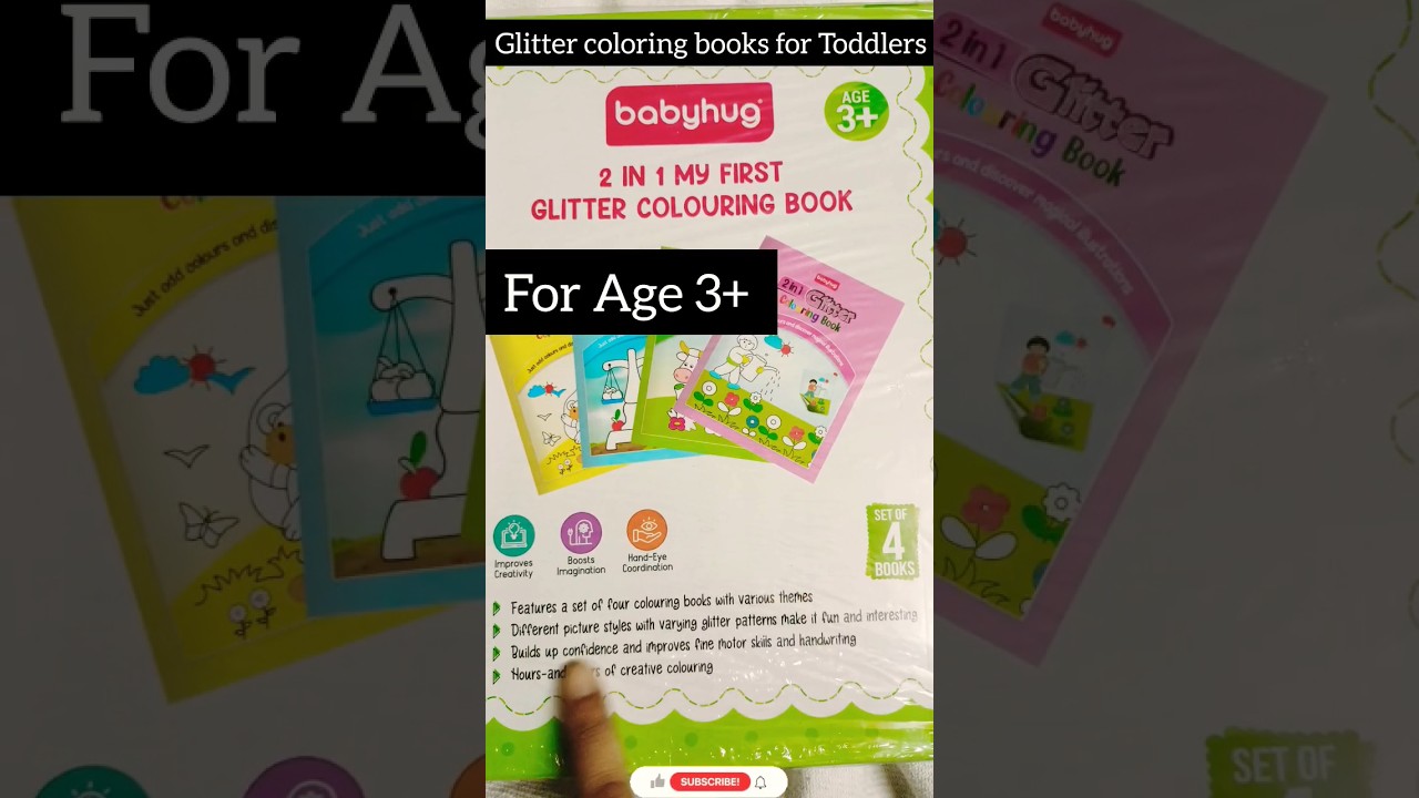 Glitters Coloring Book Set of 4 