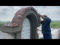 Project of Building Ventilation Vaulted Window on Amazing Concrete Ceiling Floor