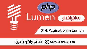 Pagination in Lumen | FreeEducation in tamil | Lumen in Tamil  part 14