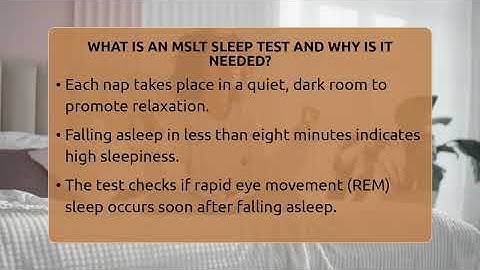 What Is An MSLT Sleep Test And Why Is It Needed? - Sleep Apnea Support Network